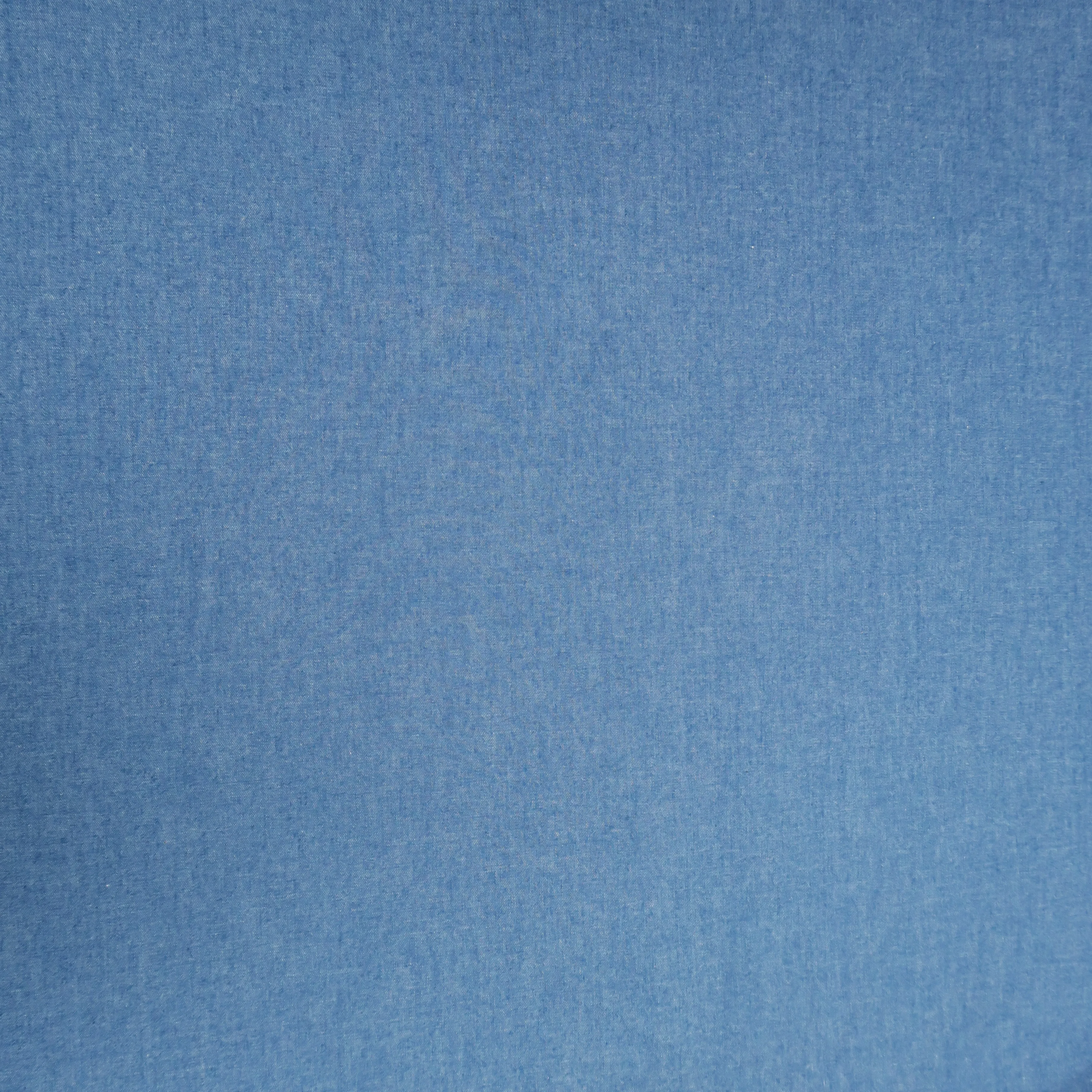 Blue 100% Fine Italian Cotton Denim Fabric