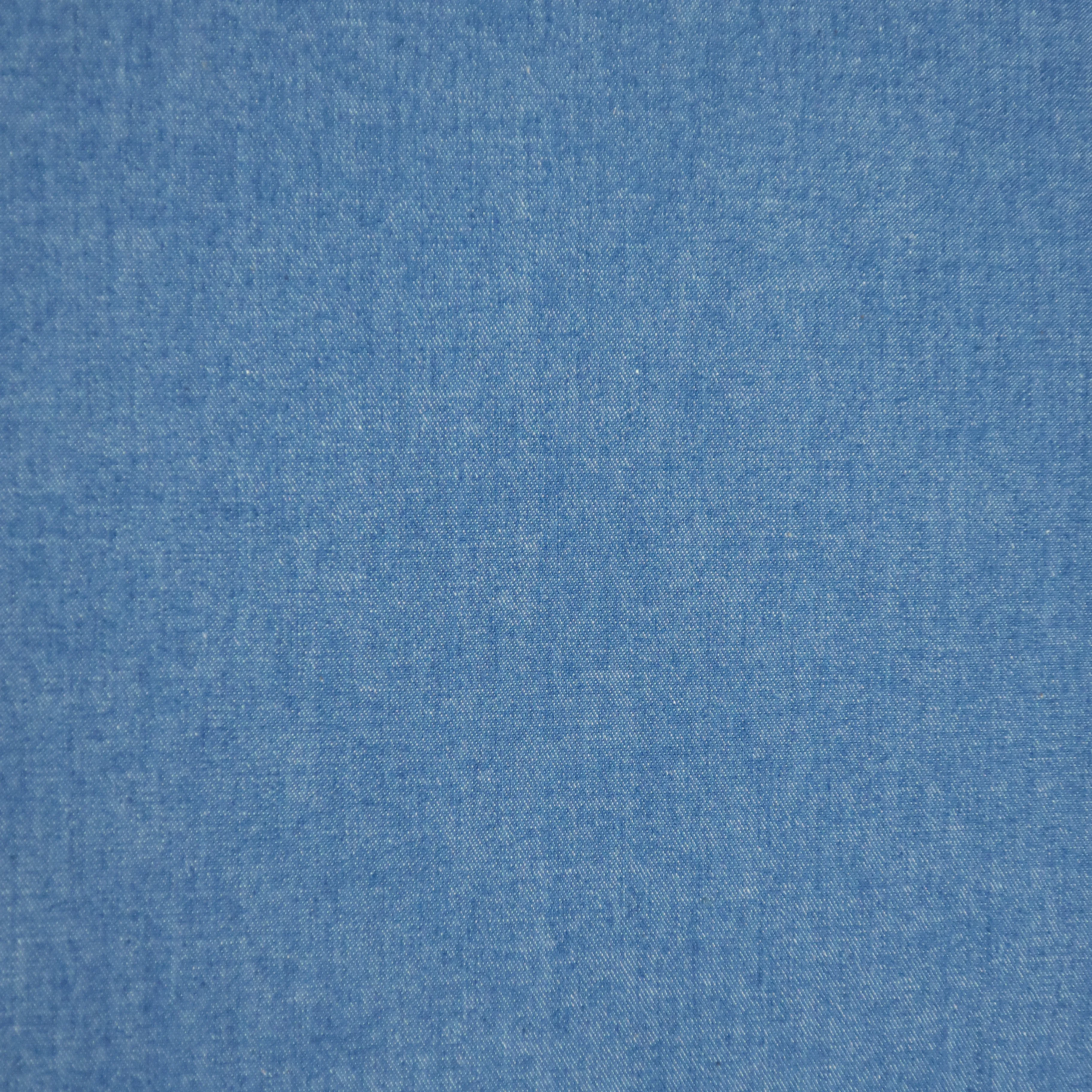 Blue 100% Fine Italian Cotton Denim Fabric