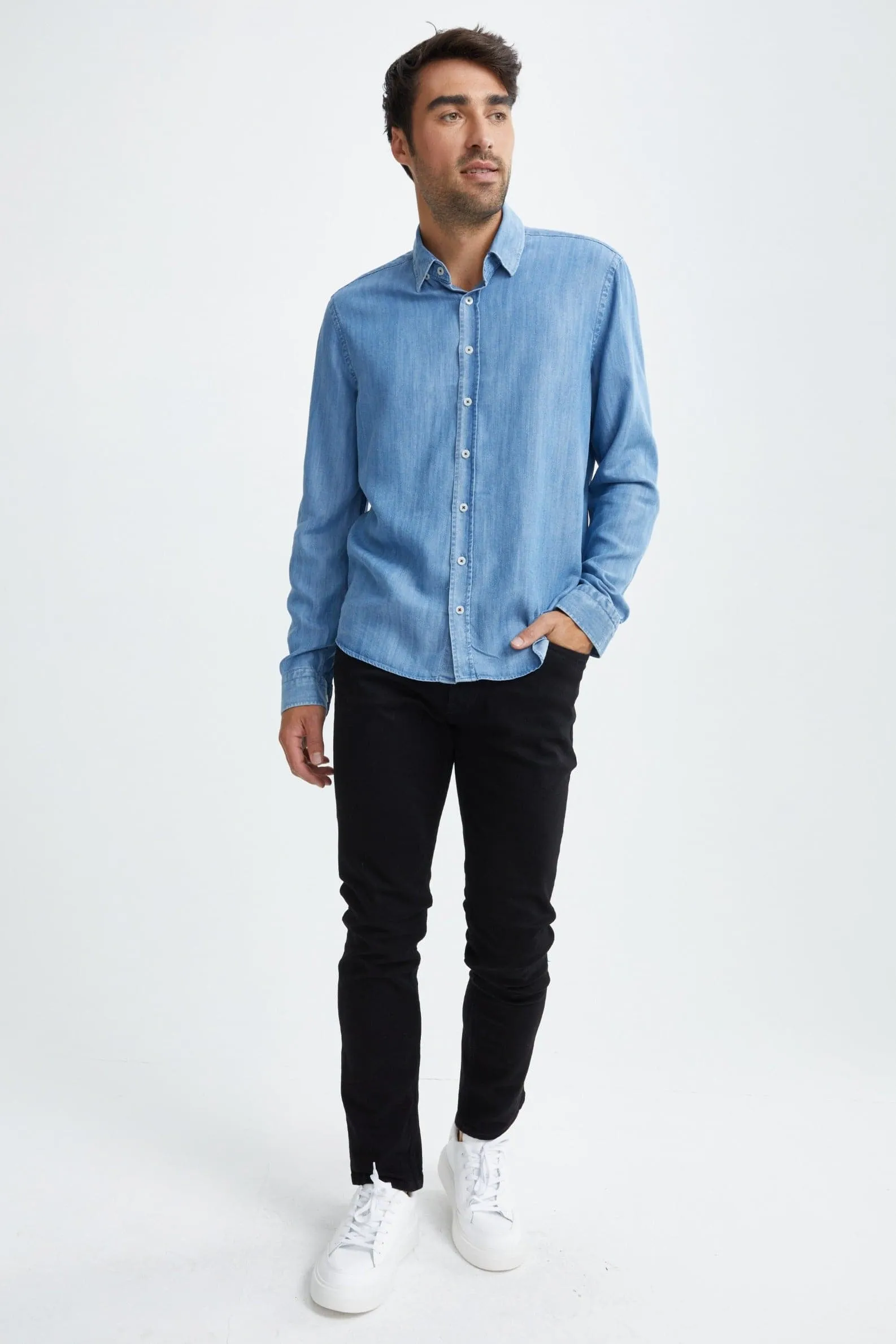 Blue Tencel® Denim Shirt