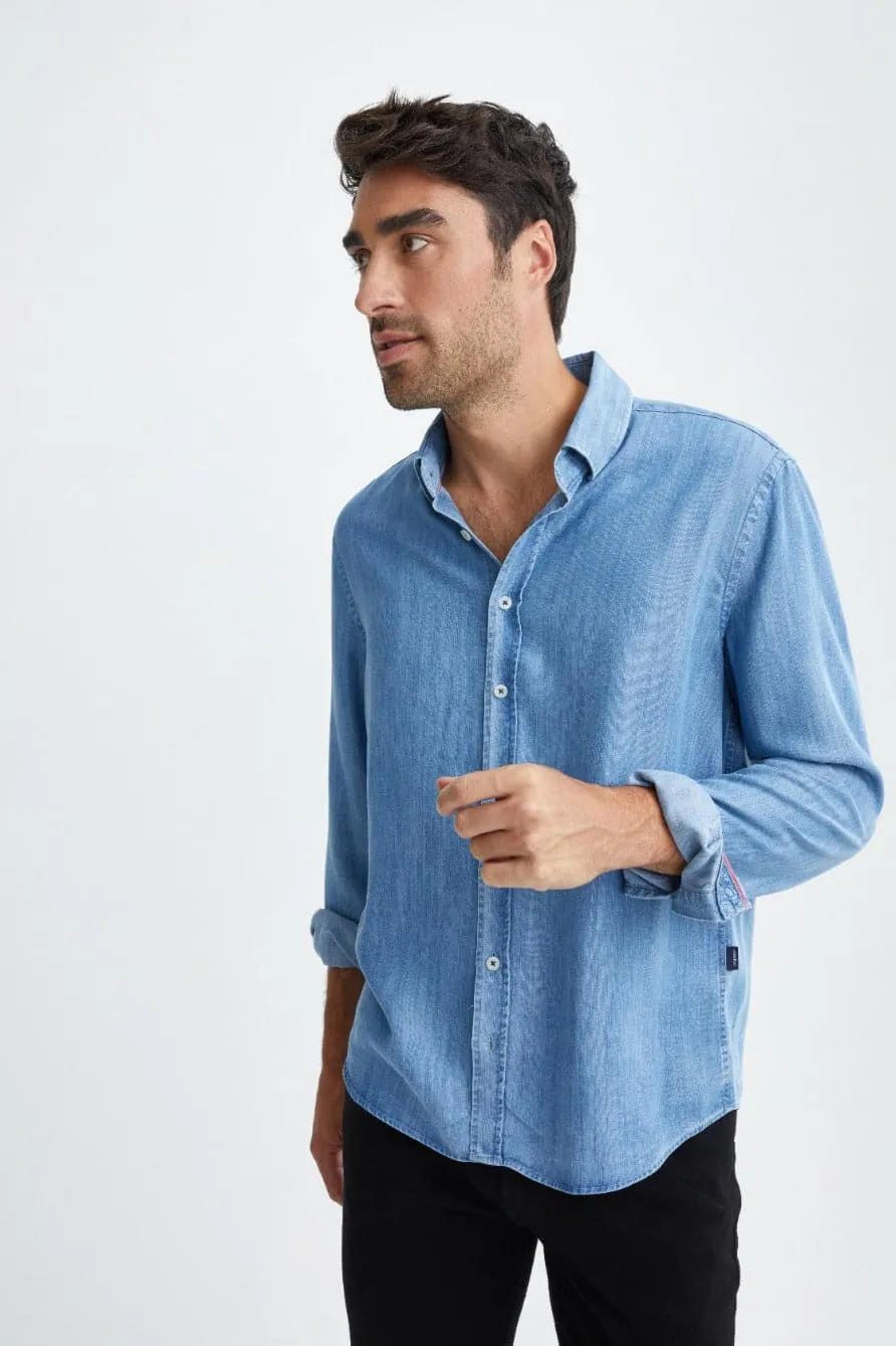 Blue Tencel® Denim Shirt