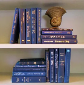 Books By The Foot Box Instant Library Home Interior Design NAVY BLUE Mix Color Therapy