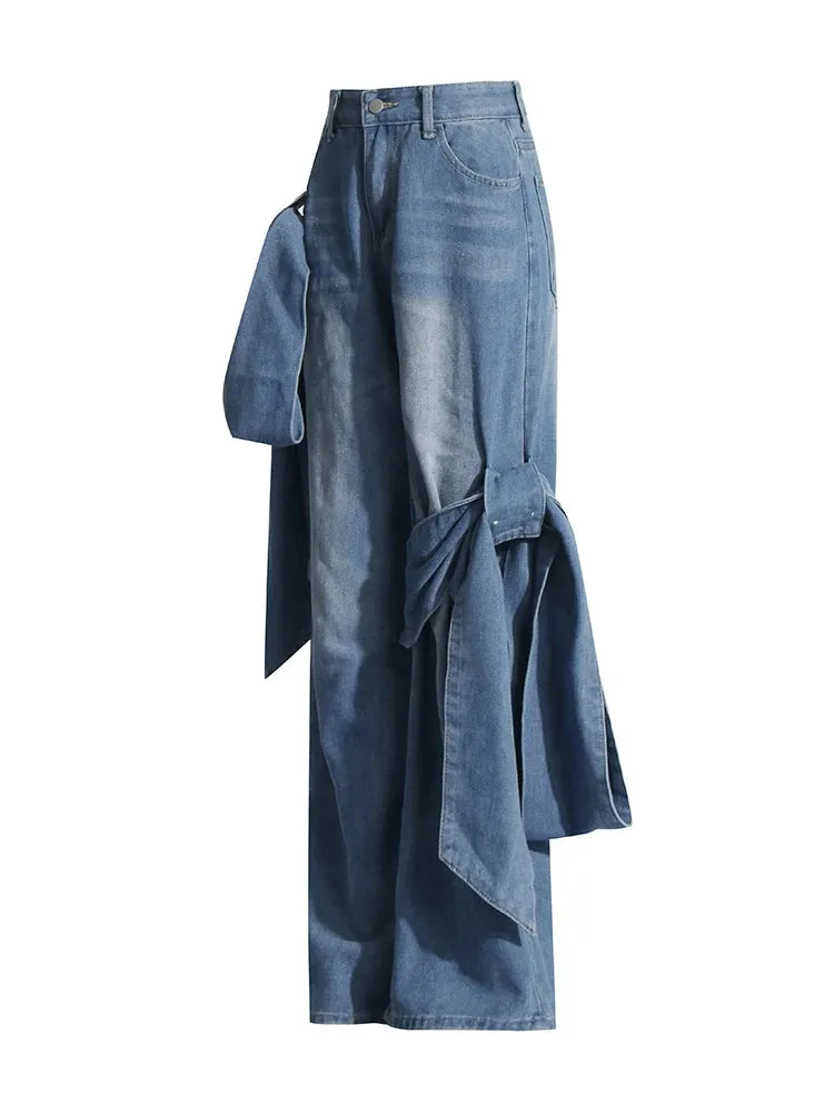 Bowknot Denim Set