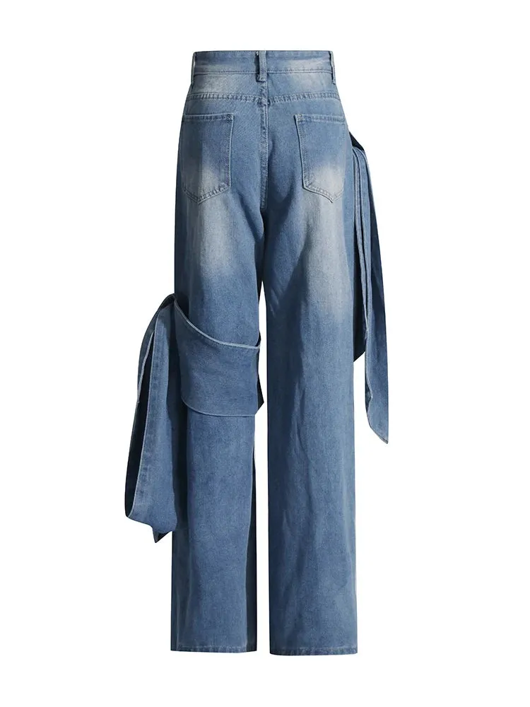 Bowknot Denim Set