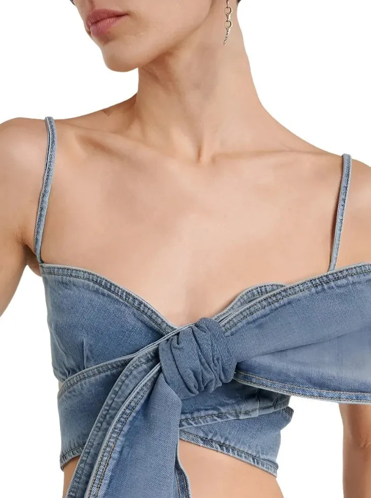 Bowknot Denim Set