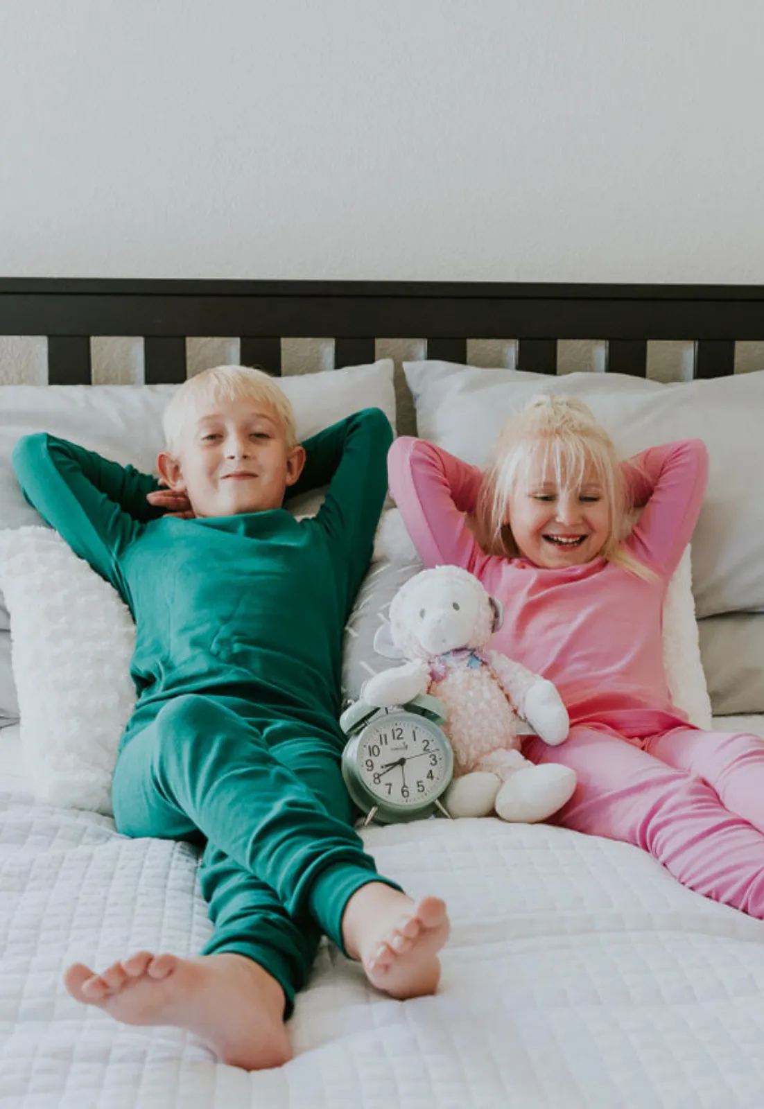 Boys and Girls Soft Organic Cotton Snug Fit Pajama Sets   | Black