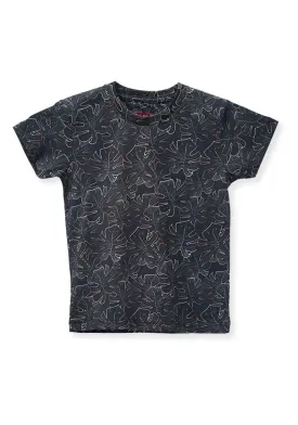 Boys' Black Printed T-Shirt