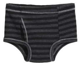 Boys Soft Stripe Brief | Black