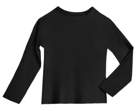 Boys UPF 50  Recycled Nylon Long Sleeve Rashguard | Black
