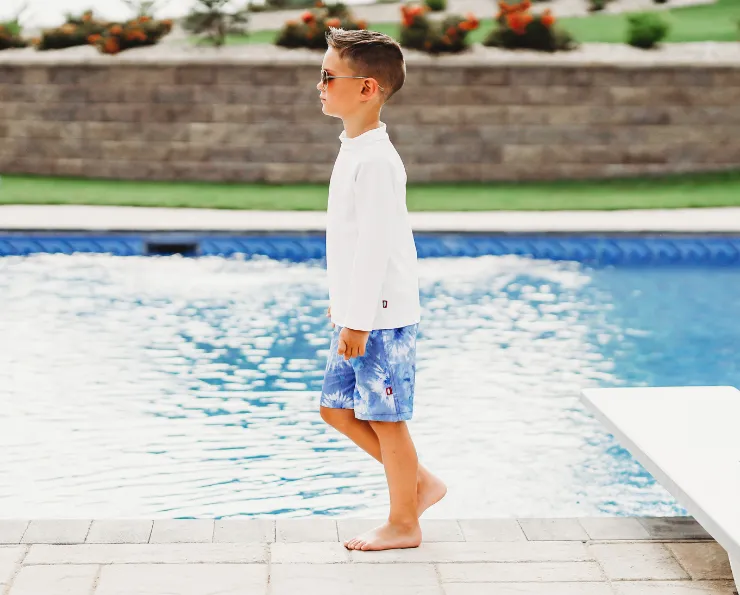 Boys UPF 50  Recycled Nylon Long Sleeve Rashguard | Black