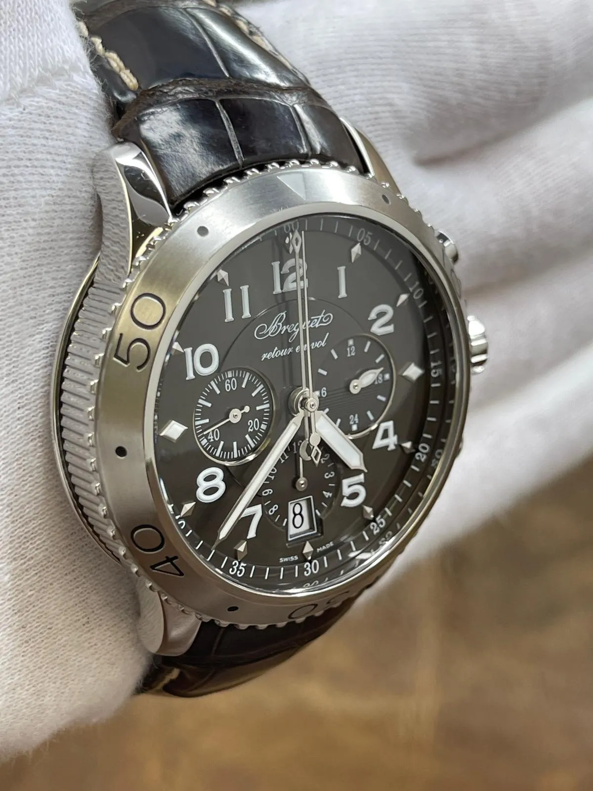 Breguet Transatlantique Type XXI Flyback  3810 Ruthenium Grey Dial Automatic Men's Watch