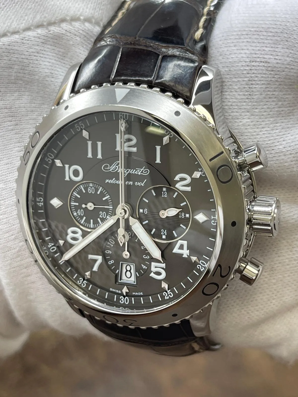 Breguet Transatlantique Type XXI Flyback  3810 Ruthenium Grey Dial Automatic Men's Watch