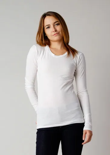 Brooklyn Denim Co. Organic Cotton Swoop Neck Long Sleeve