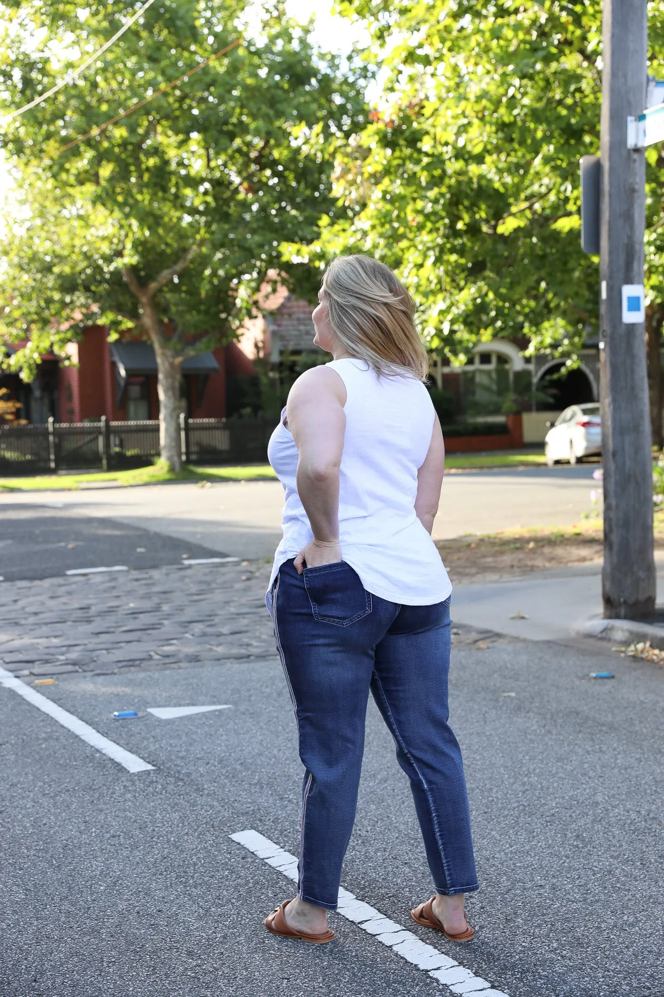 Brooklyn Denim Joggers - Denim Blue
