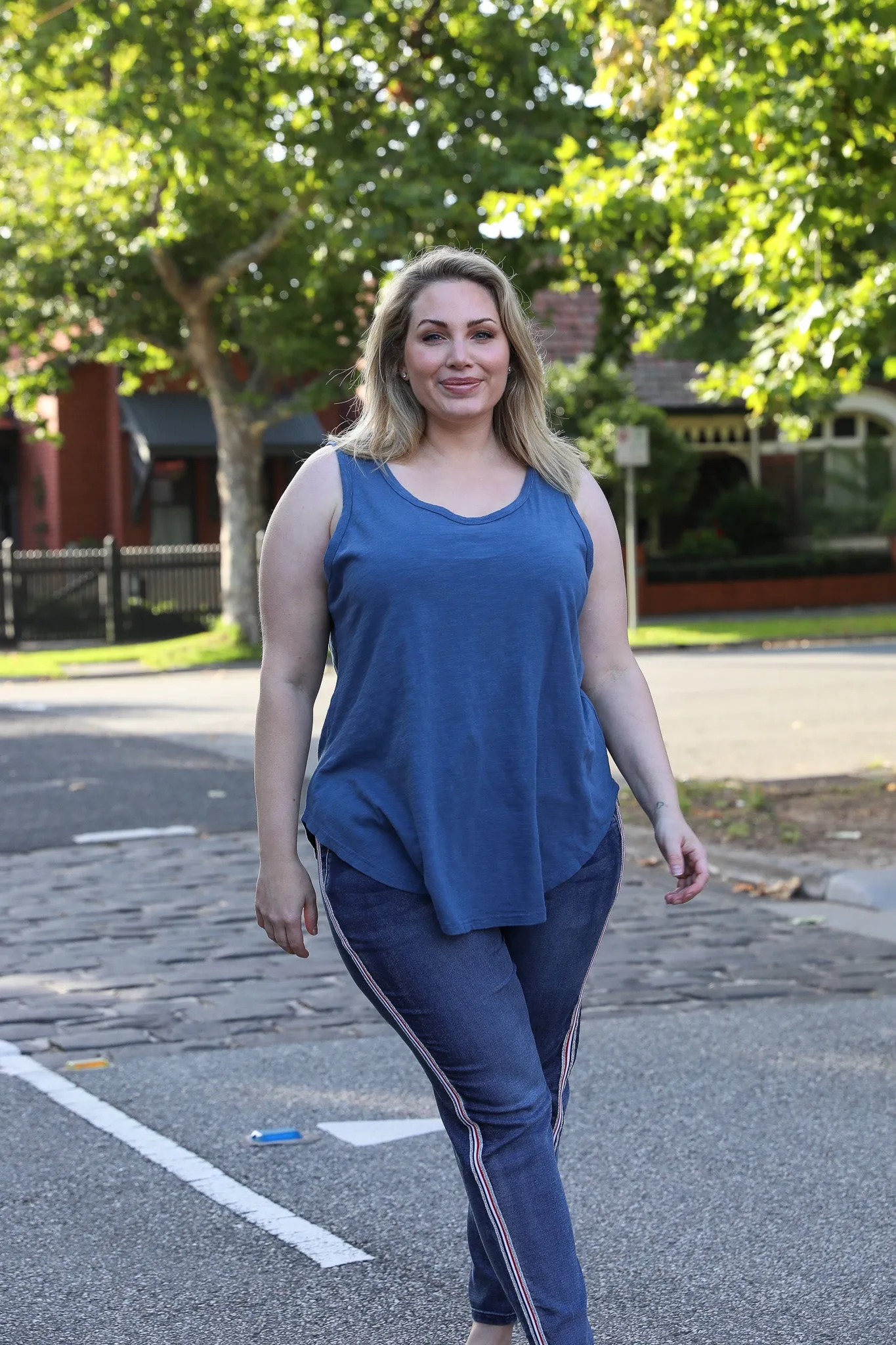 Brooklyn Denim Joggers - Denim Blue