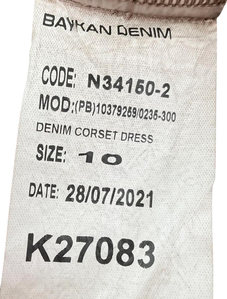 Brown Denim Jacket Dress UK 10