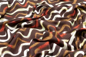 Brown Tone Silk Twill