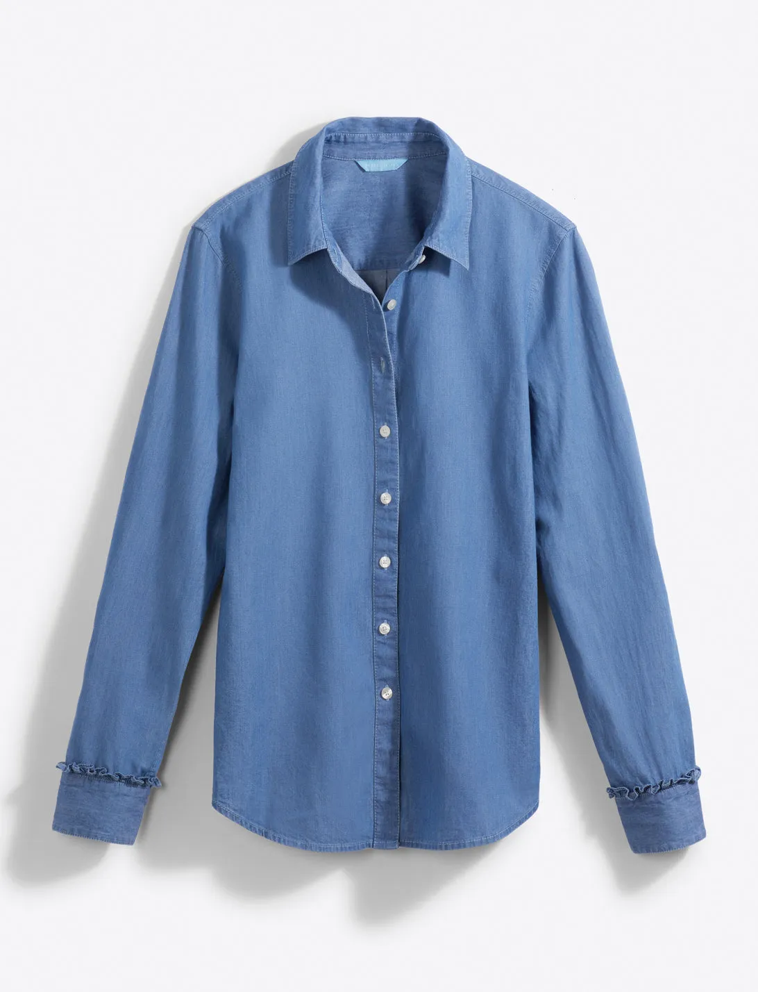Button Down Top in Medium Wash