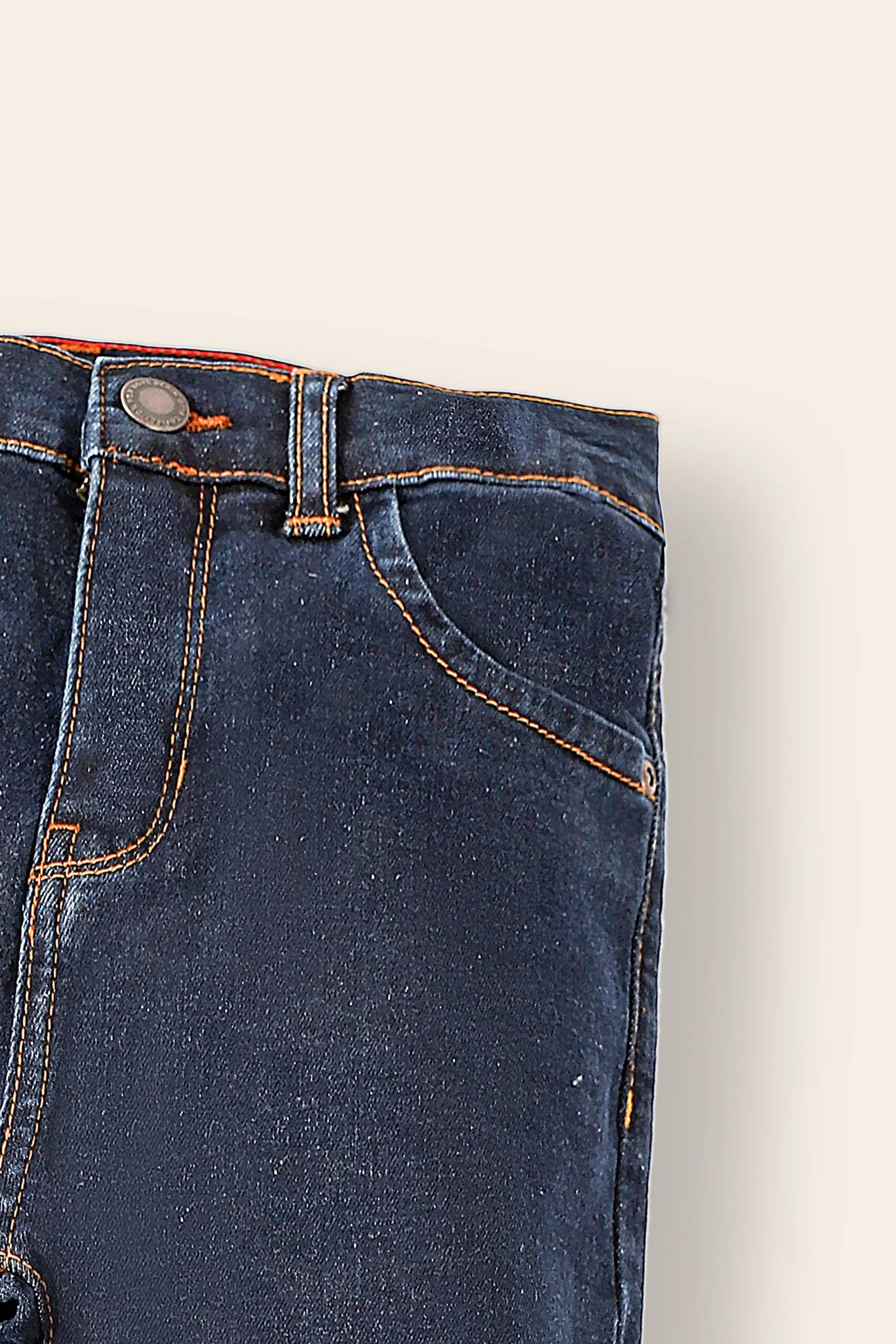 Buttoned Denim Slim Fit Jeans