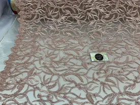 By The Yard Luxury Floral Heavy 3D Beaded Mesh Lace Fabric Hand Made lace Embroidered Glass Beads Sequins/Prom,Wedding Dress