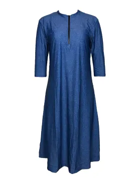 ByTheWai Denim Zipper Swim Dress