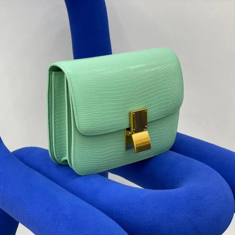 Calfskin Leather Bag Italian Leather Box Bag Designer Bag, Classic Crossbody Bag, Shoulder Bag, Minimalist Genuine Leather Purse