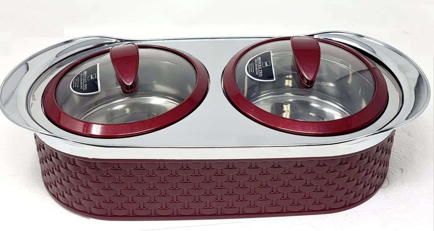 Cello Aristocrat Twin Insulated Hot Pot (1000   1000ml)
