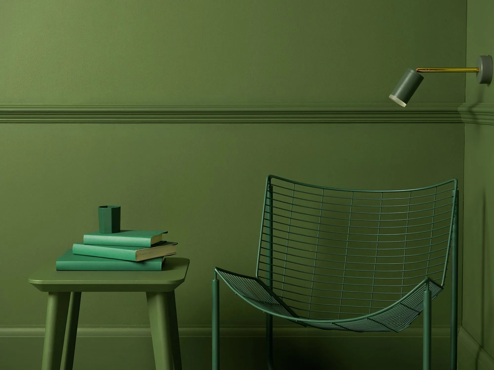 Charcoal grey task wall light