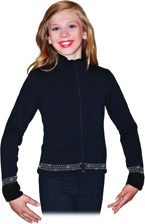 Chloe Noel J11 Polartec Fleece Fitted Crisscross Crystals