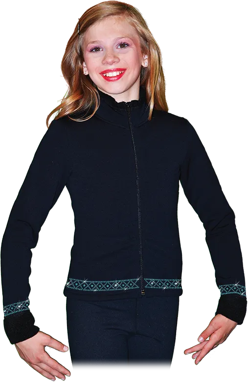Chloe Noel J11 Polartec Fleece Fitted Crisscross Crystals