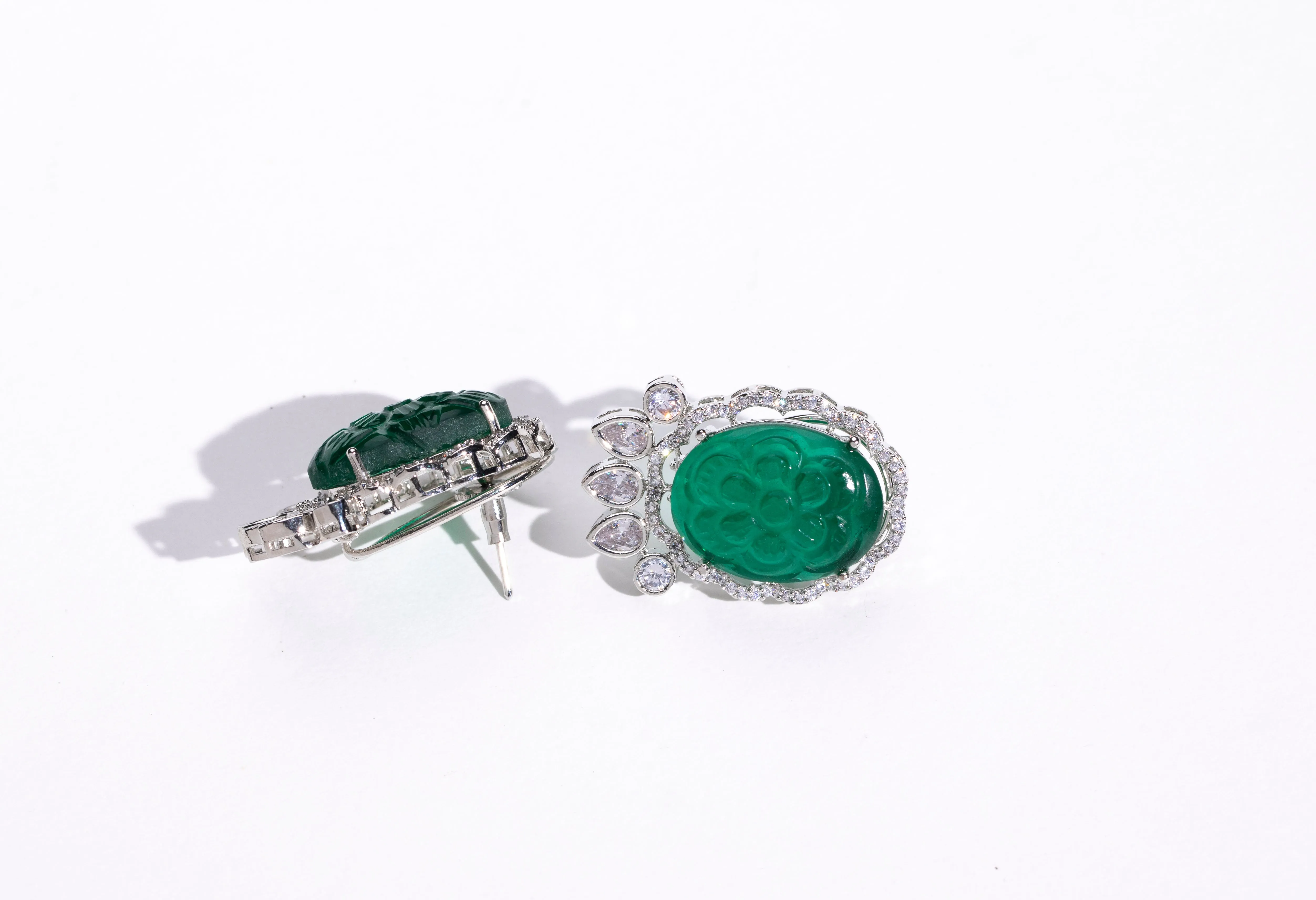 Classic Emerald Studs - Statement Jewellery