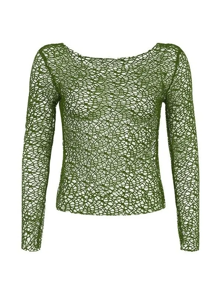 Cold Shoulder Long Sleeve Knit Top