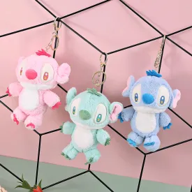 Colorful Stitch Plush Keychain.