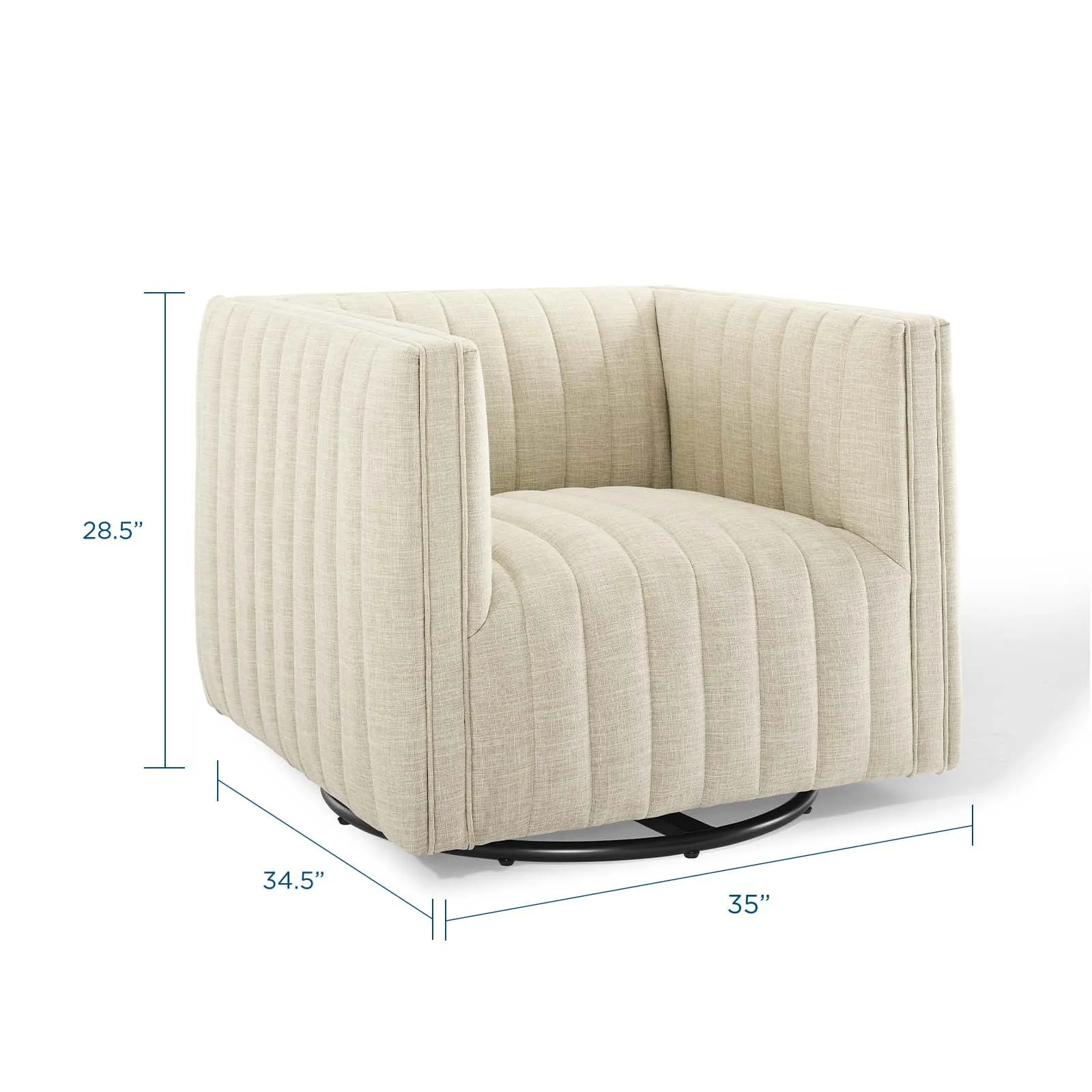 Conjure Tufted Swivel Upholstered Armchair by Modway