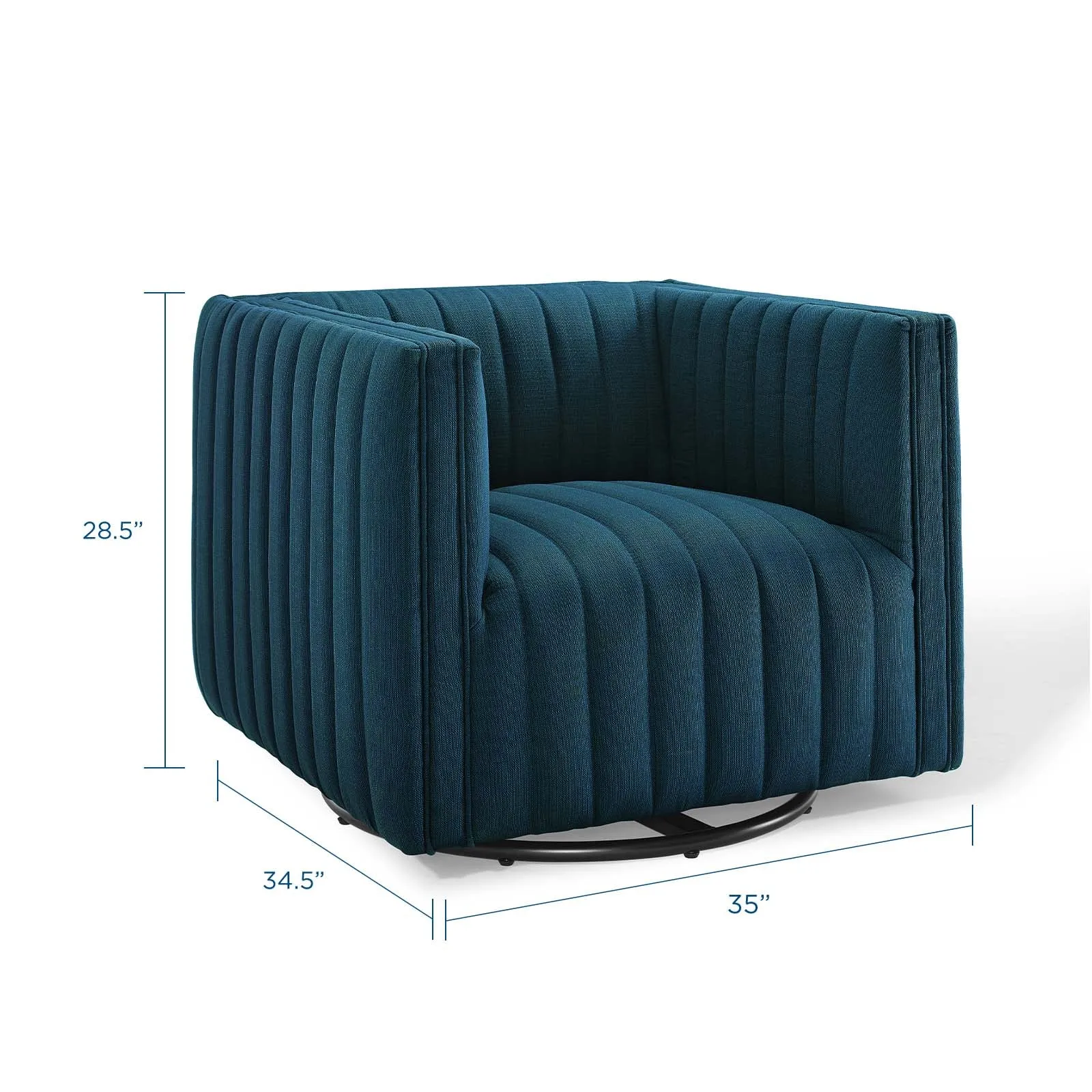Conjure Tufted Swivel Upholstered Armchair by Modway