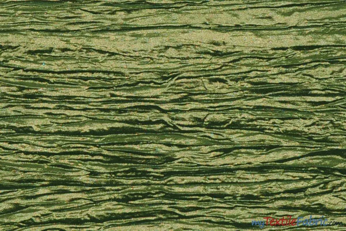 Crease Taffeta Fabric | Crush Taffeta | 52" Wide | Continuous Yards | Multiple Colors |