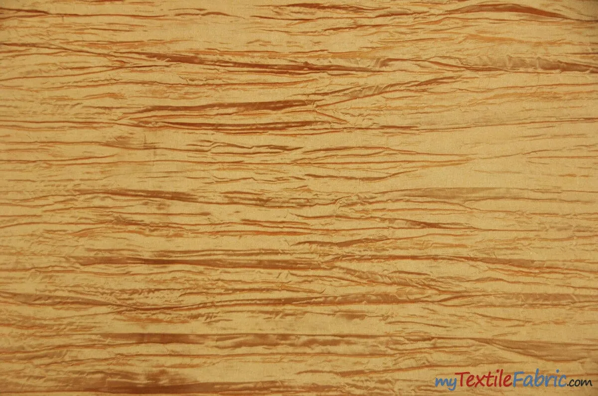 Crease Taffeta Fabric | Crush Taffeta | 52" Wide | Continuous Yards | Multiple Colors |