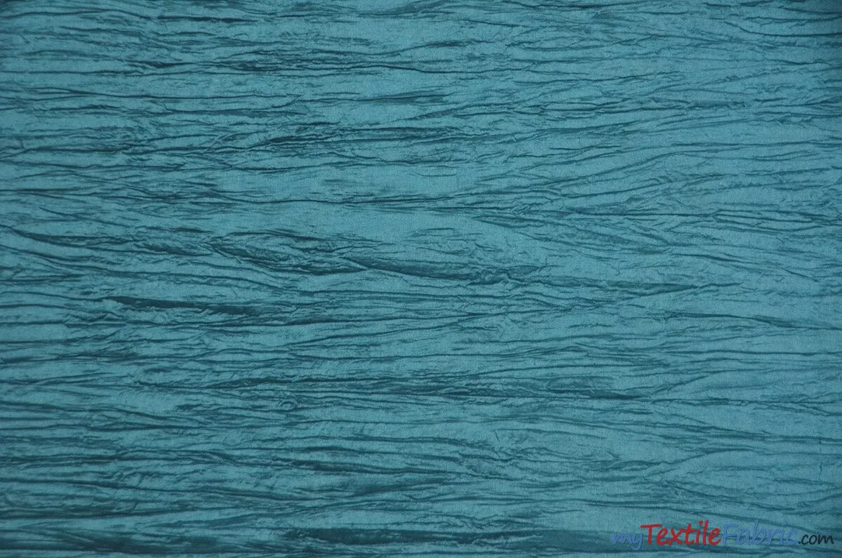 Crease Taffeta Fabric | Crush Taffeta | 52" Wide | Continuous Yards | Multiple Colors |