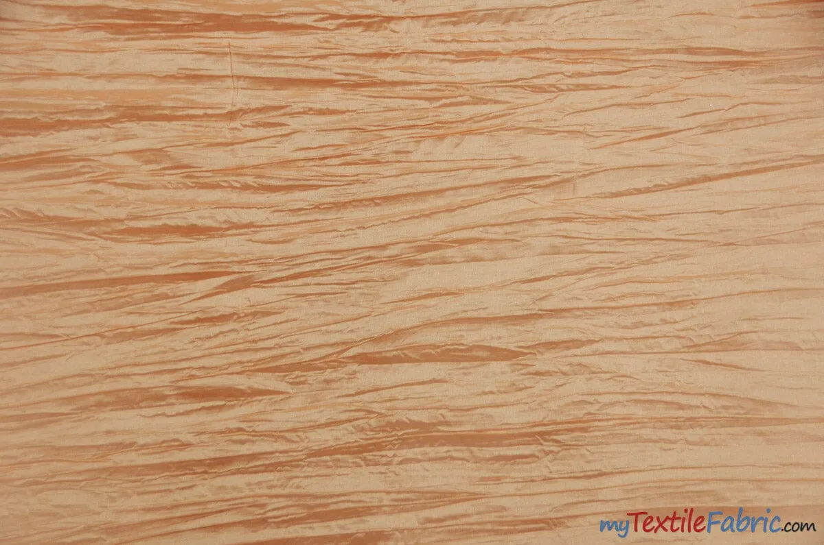 Crease Taffeta Fabric | Crush Taffeta | 52" Wide | Continuous Yards | Multiple Colors |