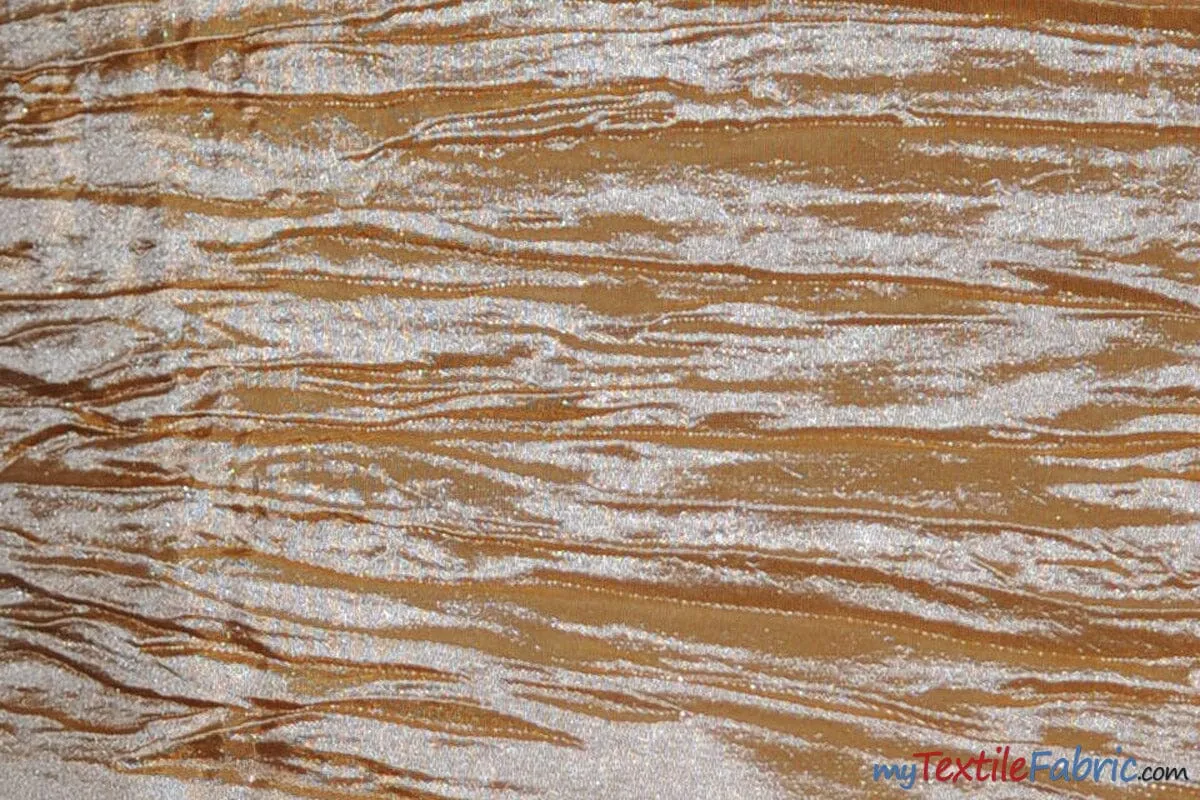 Crease Taffeta Fabric | Crush Taffeta | 52" Wide | Continuous Yards | Multiple Colors |