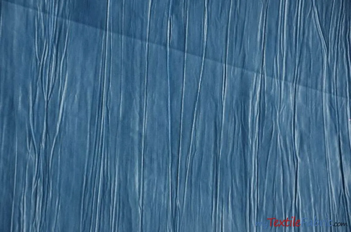 Crease Taffeta Fabric | Crush Taffeta | 52" Wide | Continuous Yards | Multiple Colors |