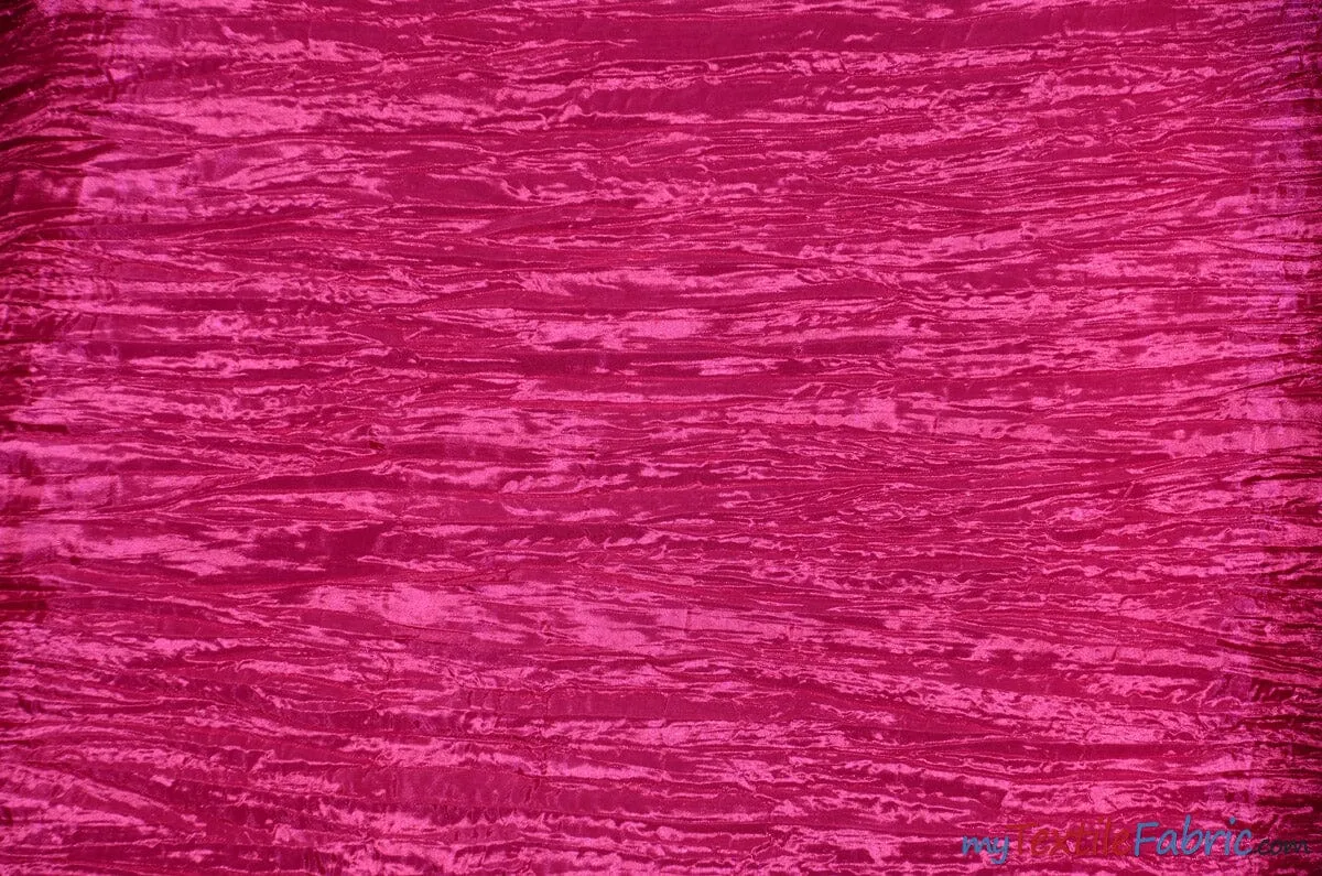 Crease Taffeta Fabric | Crush Taffeta | 52" Wide | Continuous Yards | Multiple Colors |