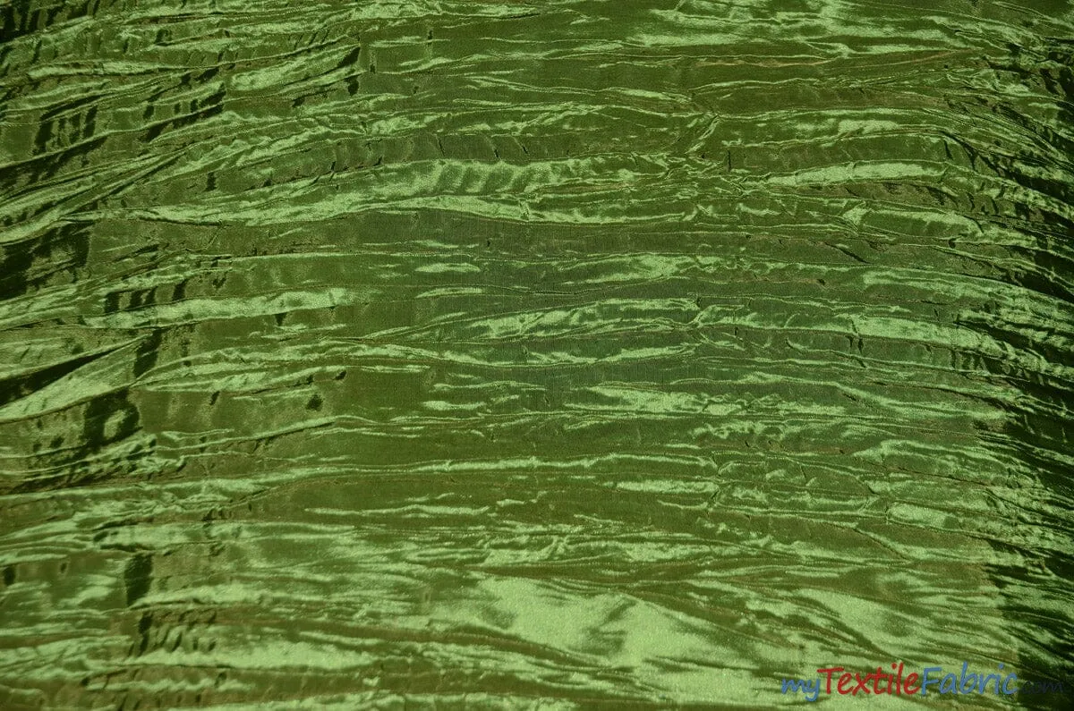 Crease Taffeta Fabric | Crush Taffeta | 52" Wide | Continuous Yards | Multiple Colors |