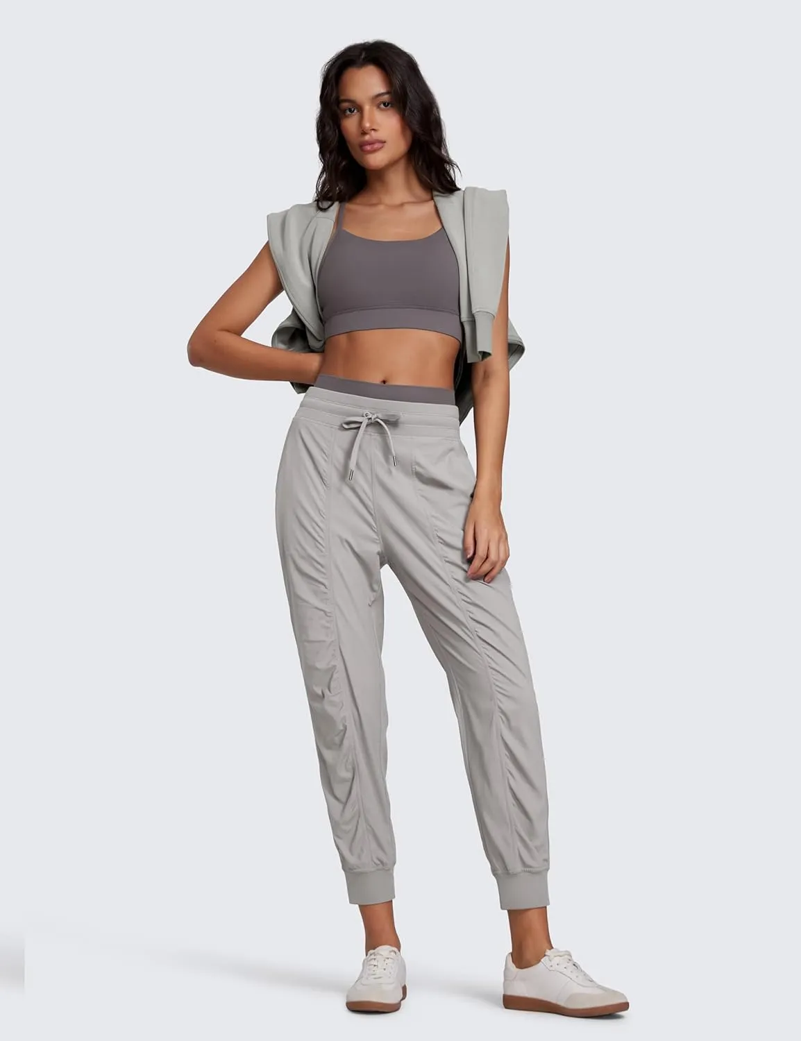 CRZ YOGA Lightweight Workout Joggers for Women 26" High Waisted Outdoor Running Casual Track Pants with Pockets