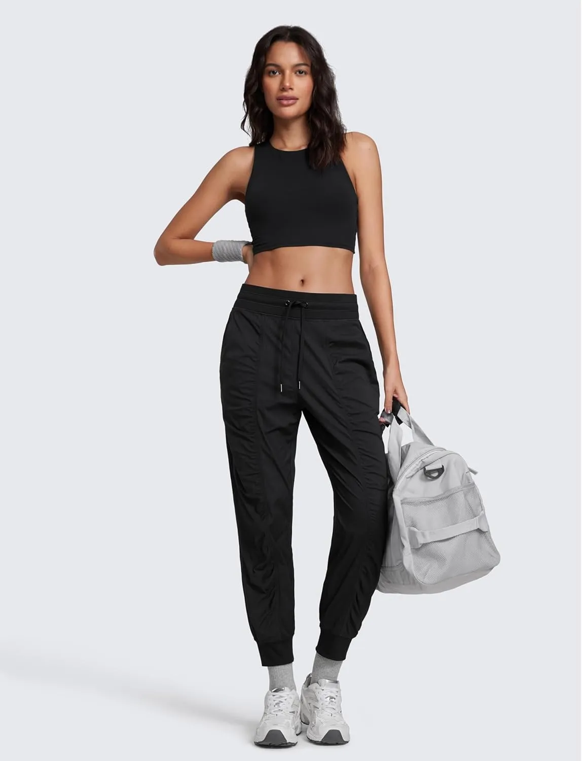 CRZ YOGA Lightweight Workout Joggers for Women 26" High Waisted Outdoor Running Casual Track Pants with Pockets