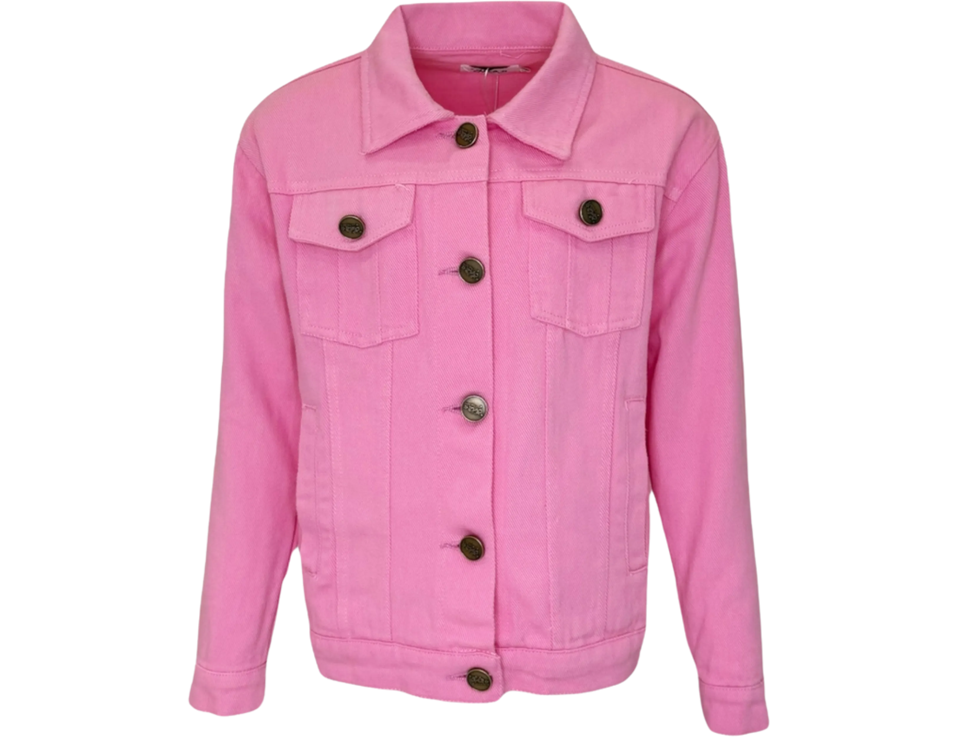 Customizable Pink Denim Jacket for Women – Stylish & Versatile Fashion Outerwear