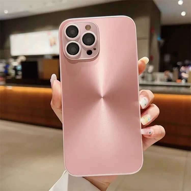 Cute Slick Silver Metallic Look Aurora Laser High-Grade Design Protective Shockproof Phone Case for iPhone 11 12 13 14 15 Pro Max Case