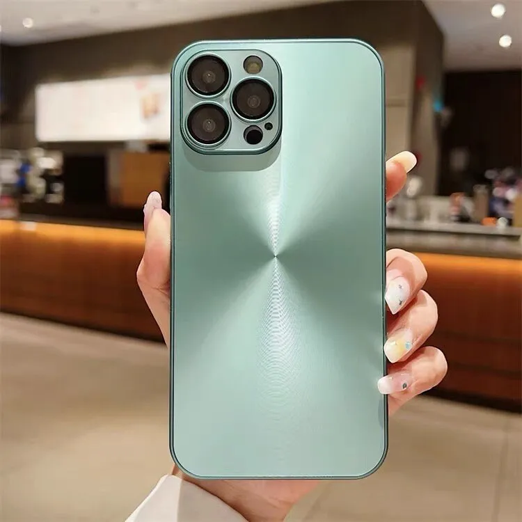 Cute Slick Silver Metallic Look Aurora Laser High-Grade Design Protective Shockproof Phone Case for iPhone 11 12 13 14 15 Pro Max Case