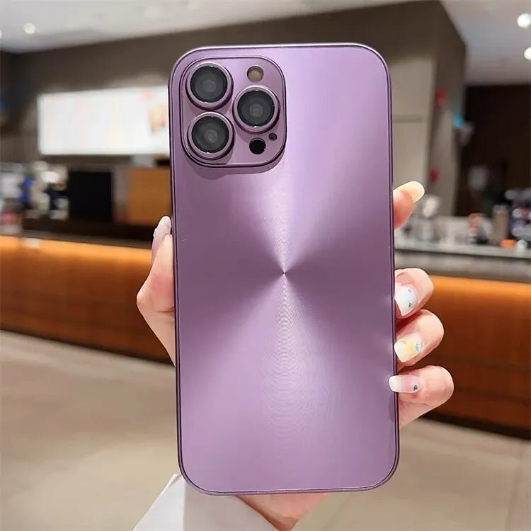 Cute Slick Silver Metallic Look Aurora Laser High-Grade Design Protective Shockproof Phone Case for iPhone 11 12 13 14 15 Pro Max Case