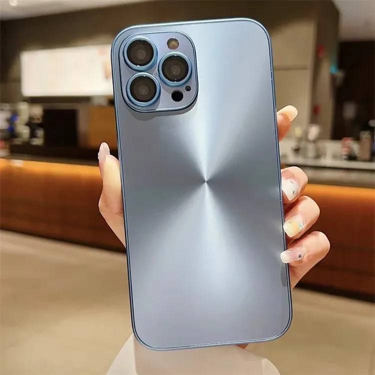 Cute Slick Silver Metallic Look Aurora Laser High-Grade Design Protective Shockproof Phone Case for iPhone 11 12 13 14 15 Pro Max Case