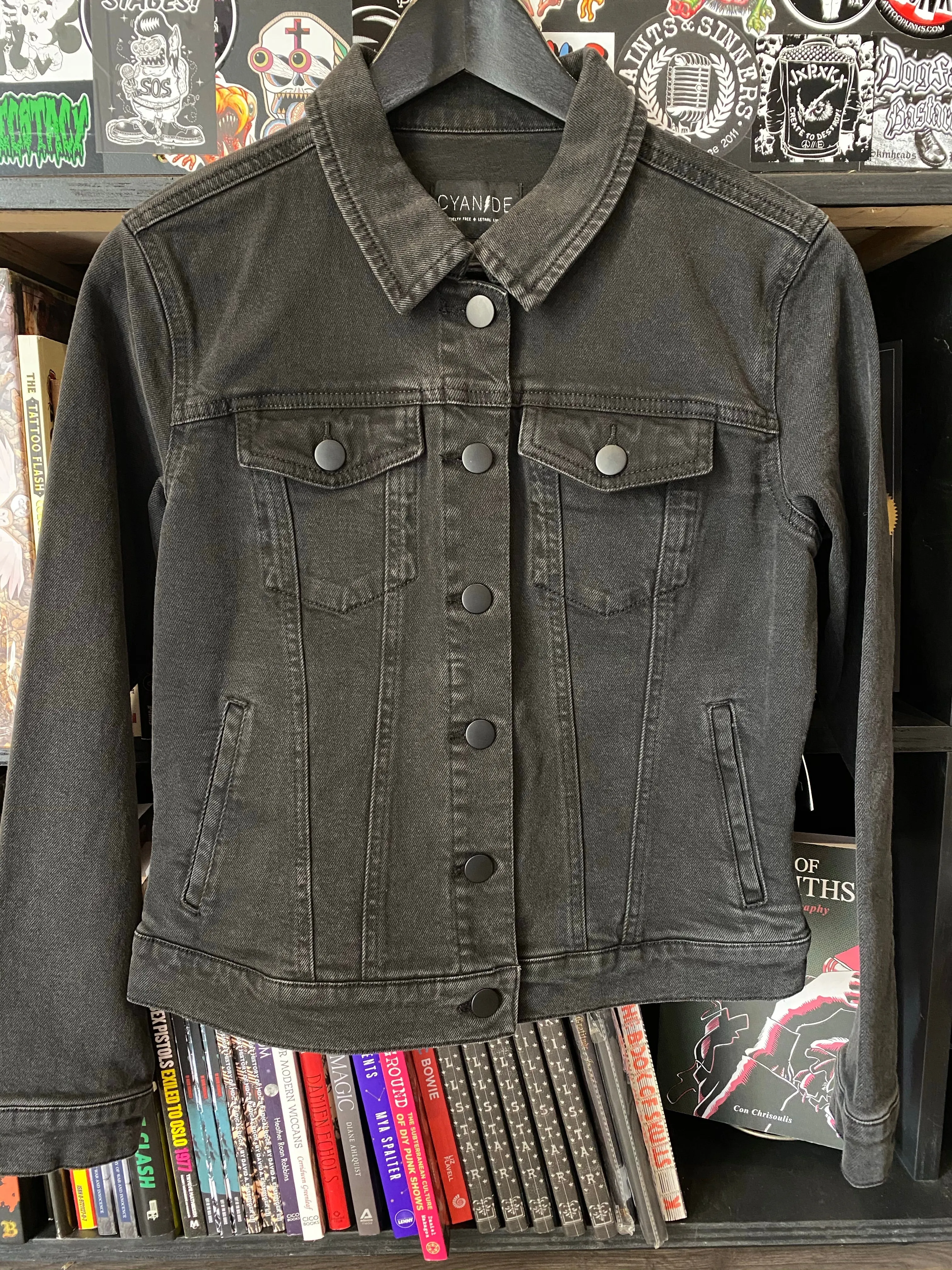Cyanide Rambler Vintage-Wash Black Denim Jacket